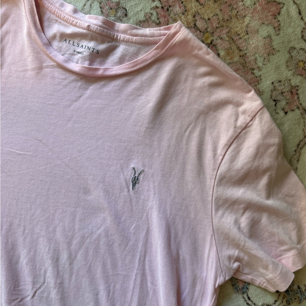 AllSaints Light Pink Crewneck Tee